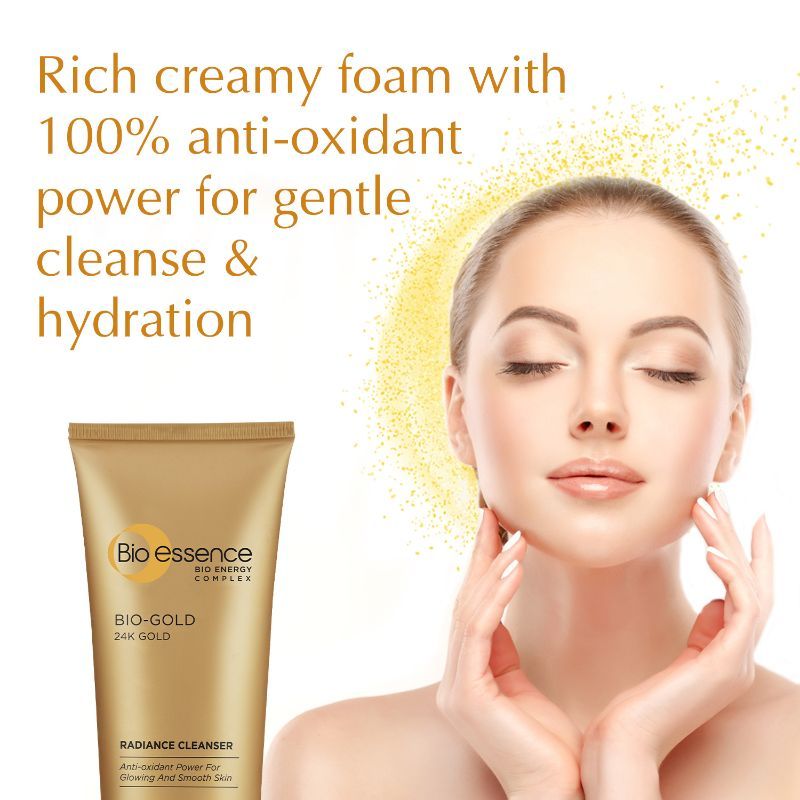 24K Gold Radiance Cleanser, Niacinamide Face Wash For Women, Collagen & Amino Acid