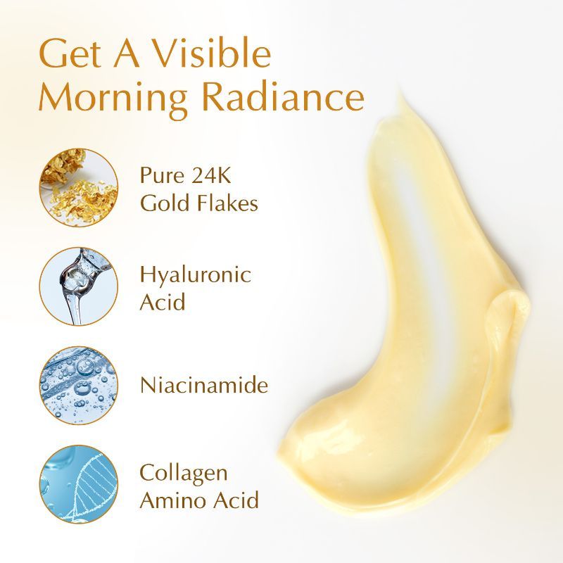 24K Gold Radiance Cleanser, Niacinamide Face Wash For Women, Collagen & Amino Acid