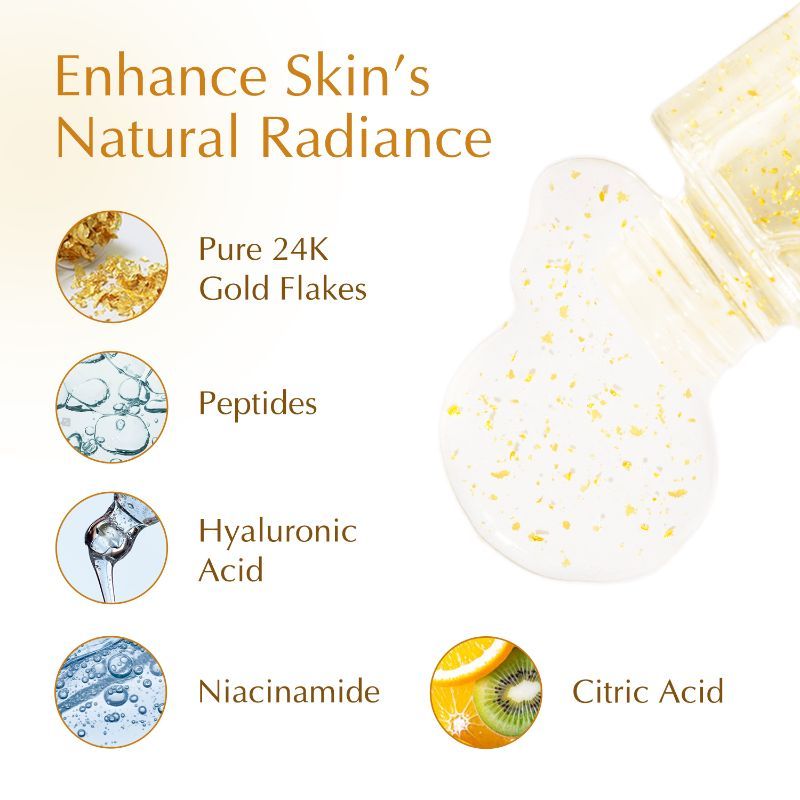 24K Gold Toner, Pore Tightening, Hyaluronic Acid, Niacinamide & Peptides