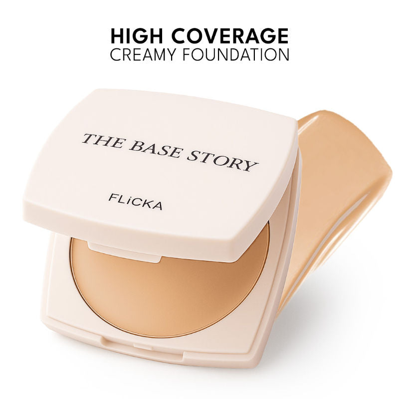 The Base Story Foundation High Coverage Satin Matte Finish Lightweight Waterproof - 03 Caramel