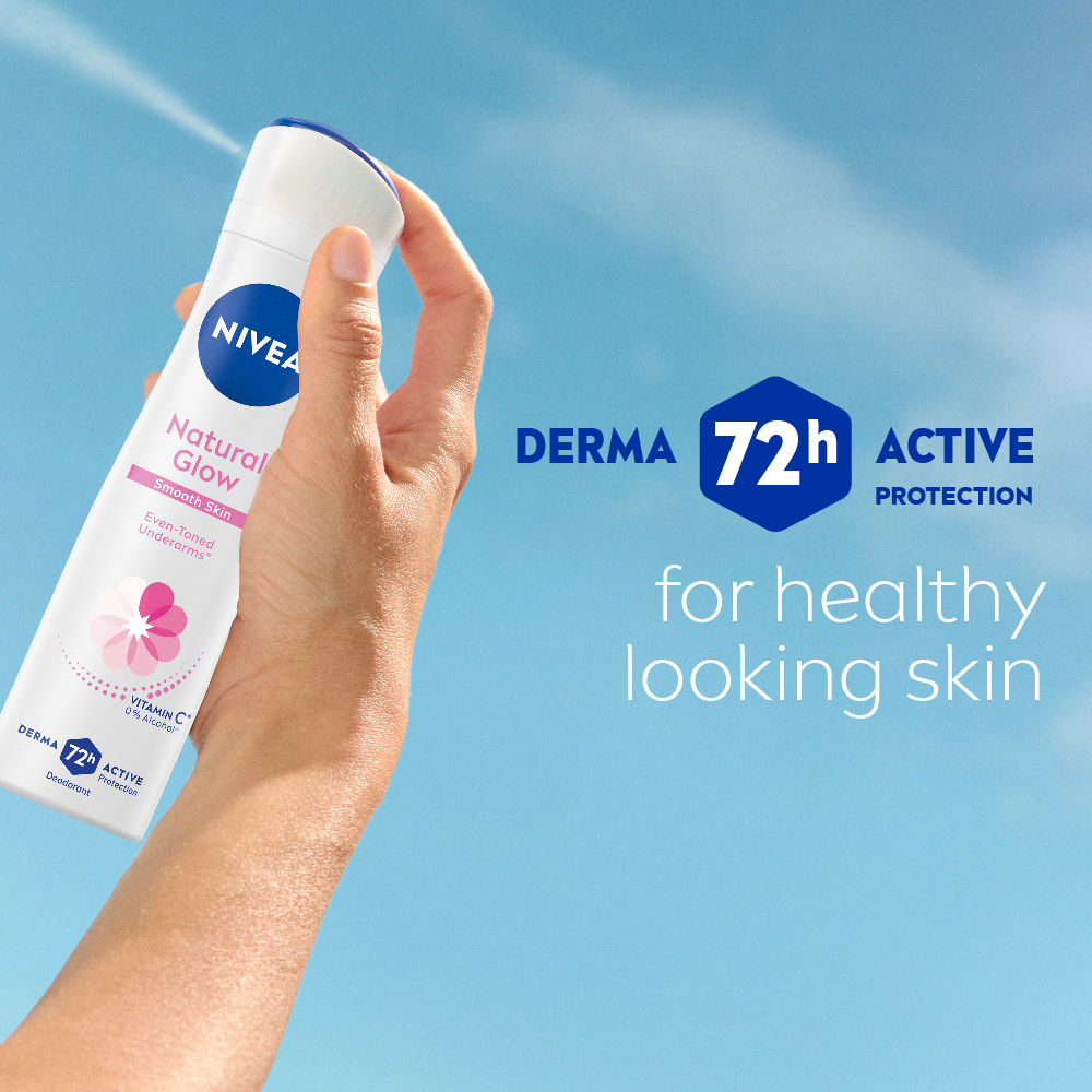 Natural Glow Smooth Skin Deo - Mulethi Extracts & 0% Alcohol - For Even Tone Underarms & 72H Odour Protection