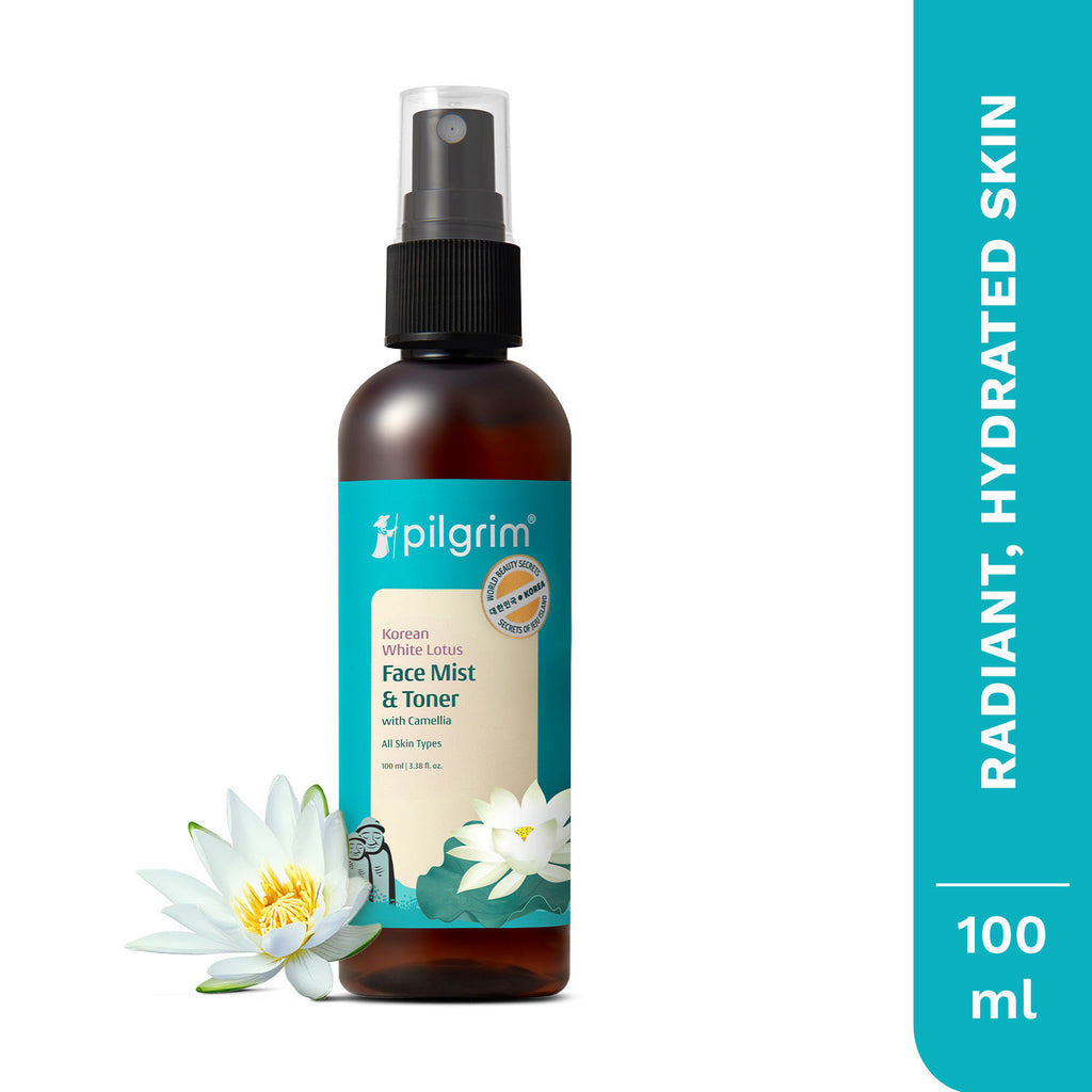 White Lotus Face Mist & Toner With Camellia & Witch Hazel - Refreshes & Tightens Pores
