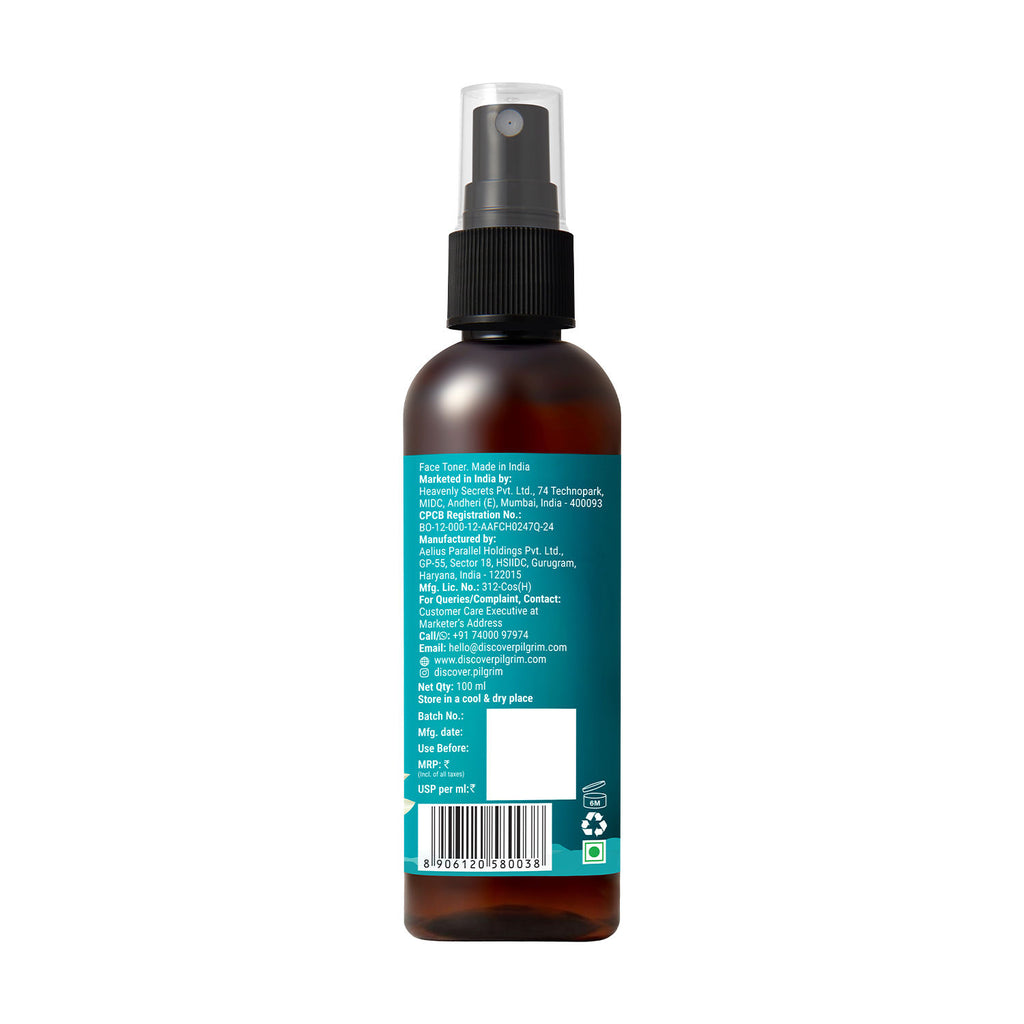White Lotus Face Mist & Toner With Camellia & Witch Hazel - Refreshes & Tightens Pores