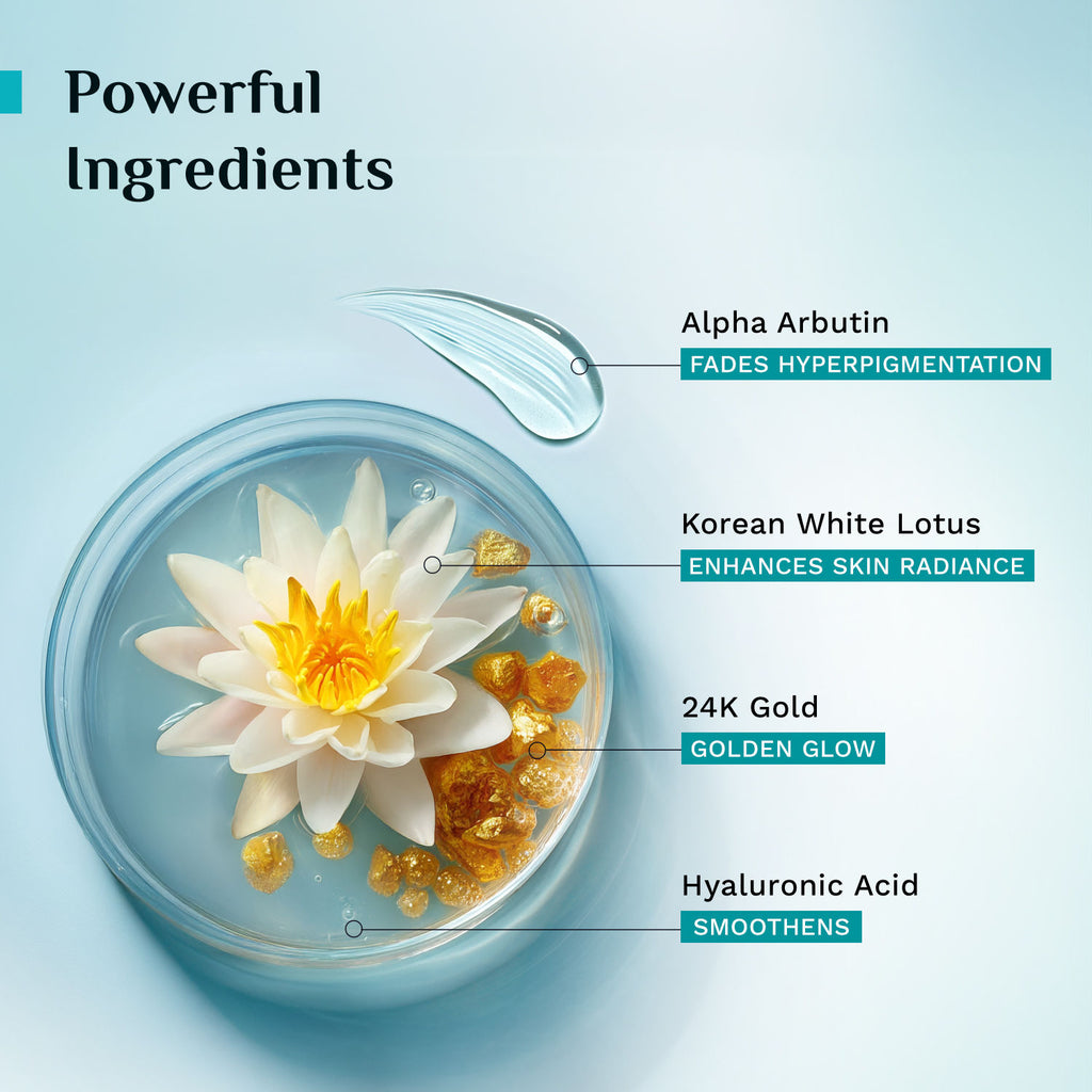 24k Gold Gel Moisturizer With Hyaluronic Acid & Alpha Arbutin