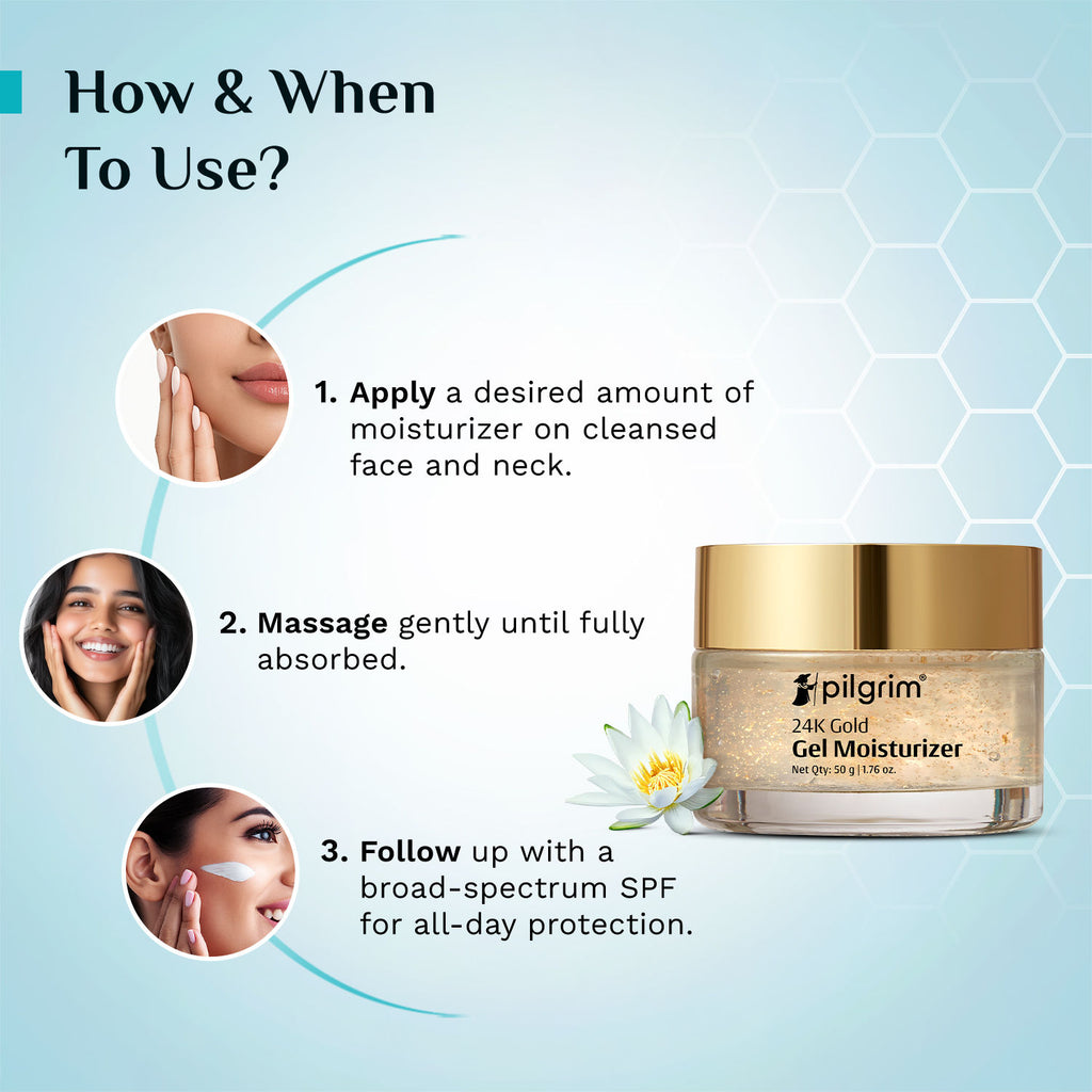 24k Gold Gel Moisturizer With Hyaluronic Acid & Alpha Arbutin