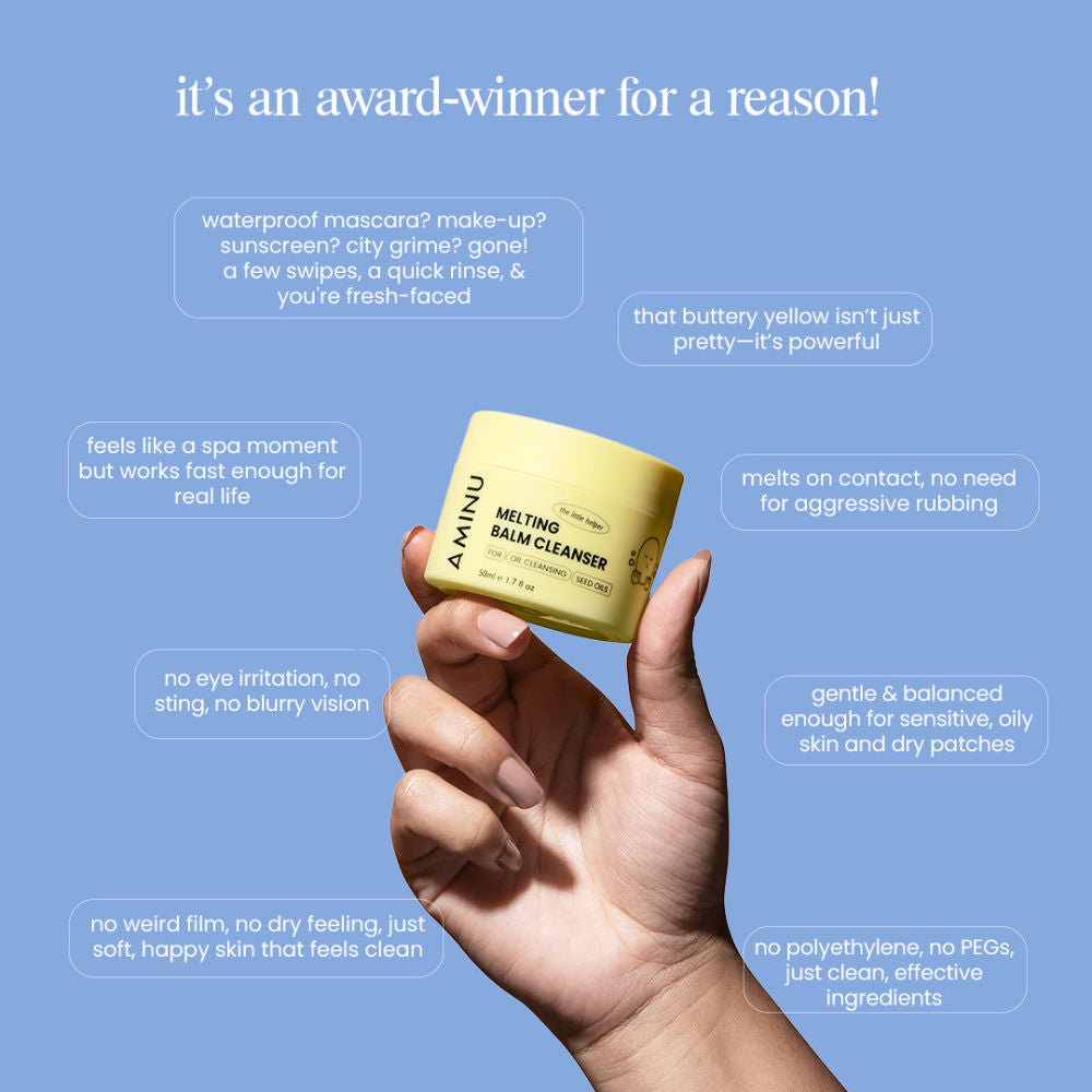 Melting Balm Cleanser - Oil-based Cleanser & Makeup Remover that does not sting the eye