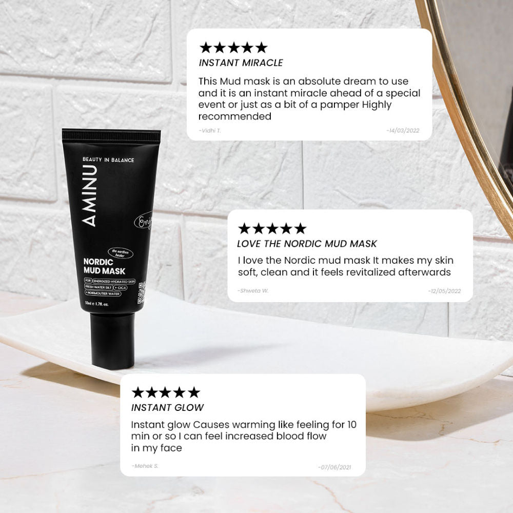 Nordic Mud Mask Brightening & Firming Mask for Tighter, Smoother Skin – Peat & Silt Mineral Power