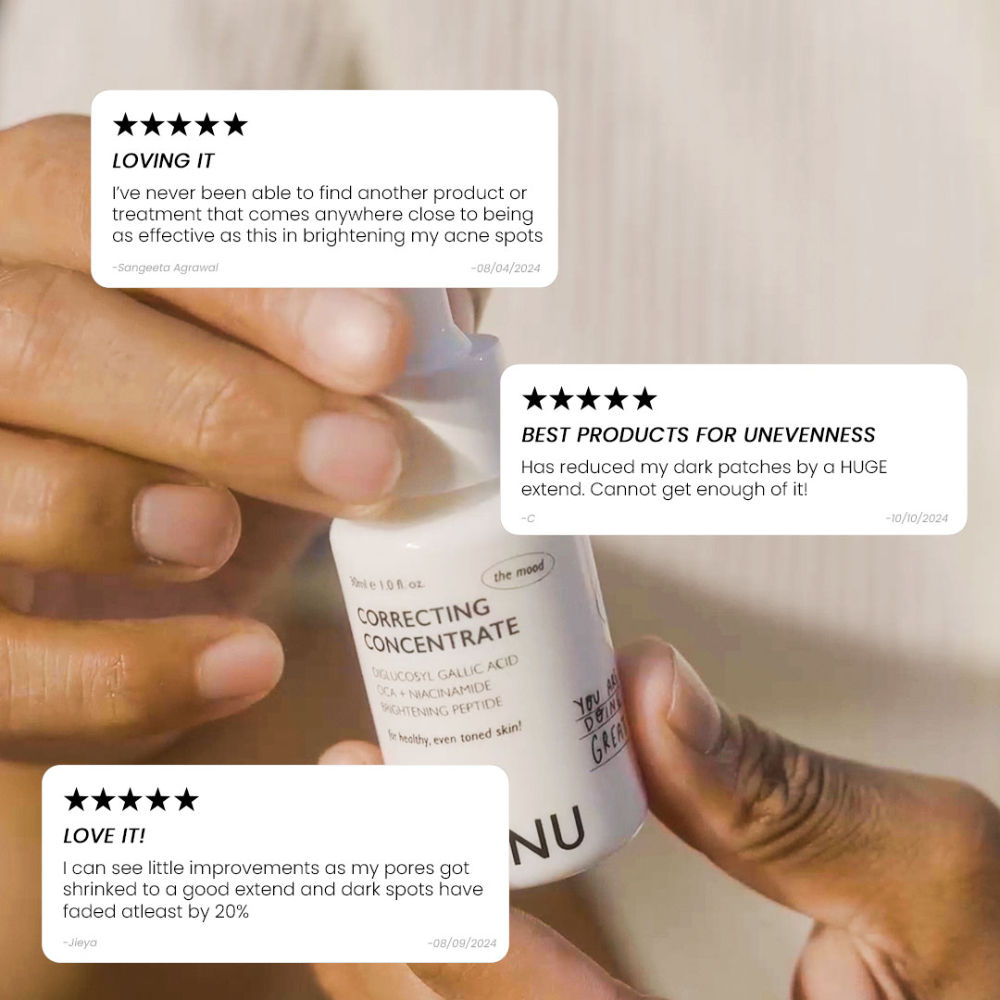 Correcting Concentrate – Treats Hyperpigmented Skin & Uneven Tone – Azelaic Acid, Niacinamide, Cica