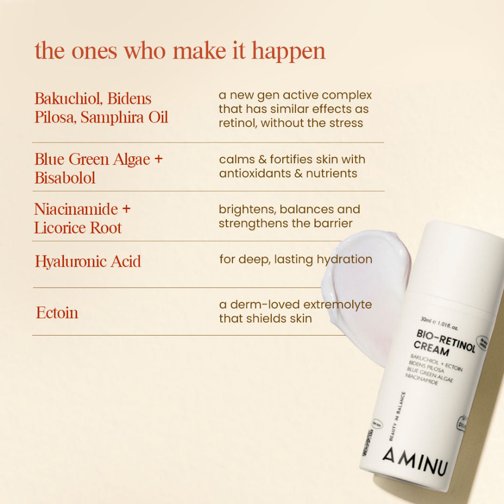 BioRetinol Cream-Bakuchiol + Niacinamide + Ectoin to renew skin,strengthen barrier,fight aging