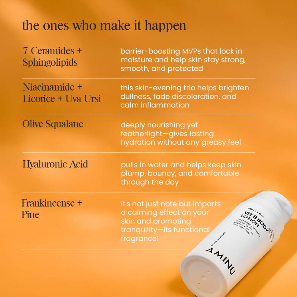 VitB Body Lotion Brightening, Nourishing, Barrier-Repair Niacinamide + HA + Antioxidants