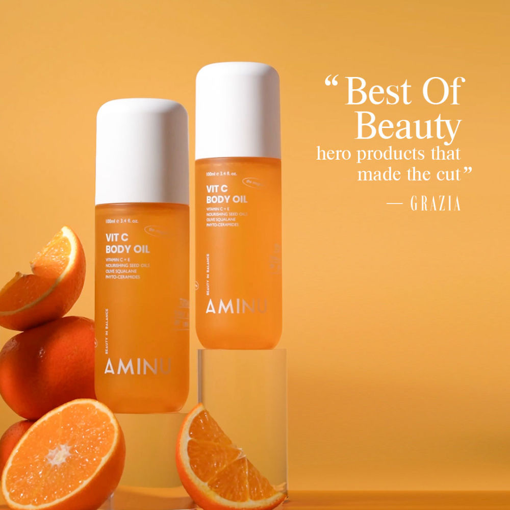Vit C Body Oil for Brightening, Dryness, Uneven Tone & Texture, Dullness – Non-greasy, Nourishing