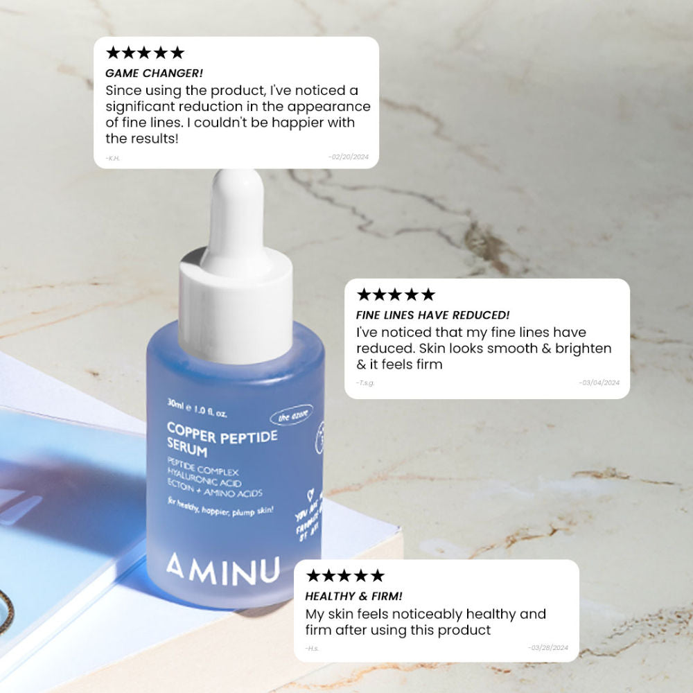 Copper Peptide Serum for Collagen Boost, Hydration, Firmness & Barrier Repair – DGA + Ectoin