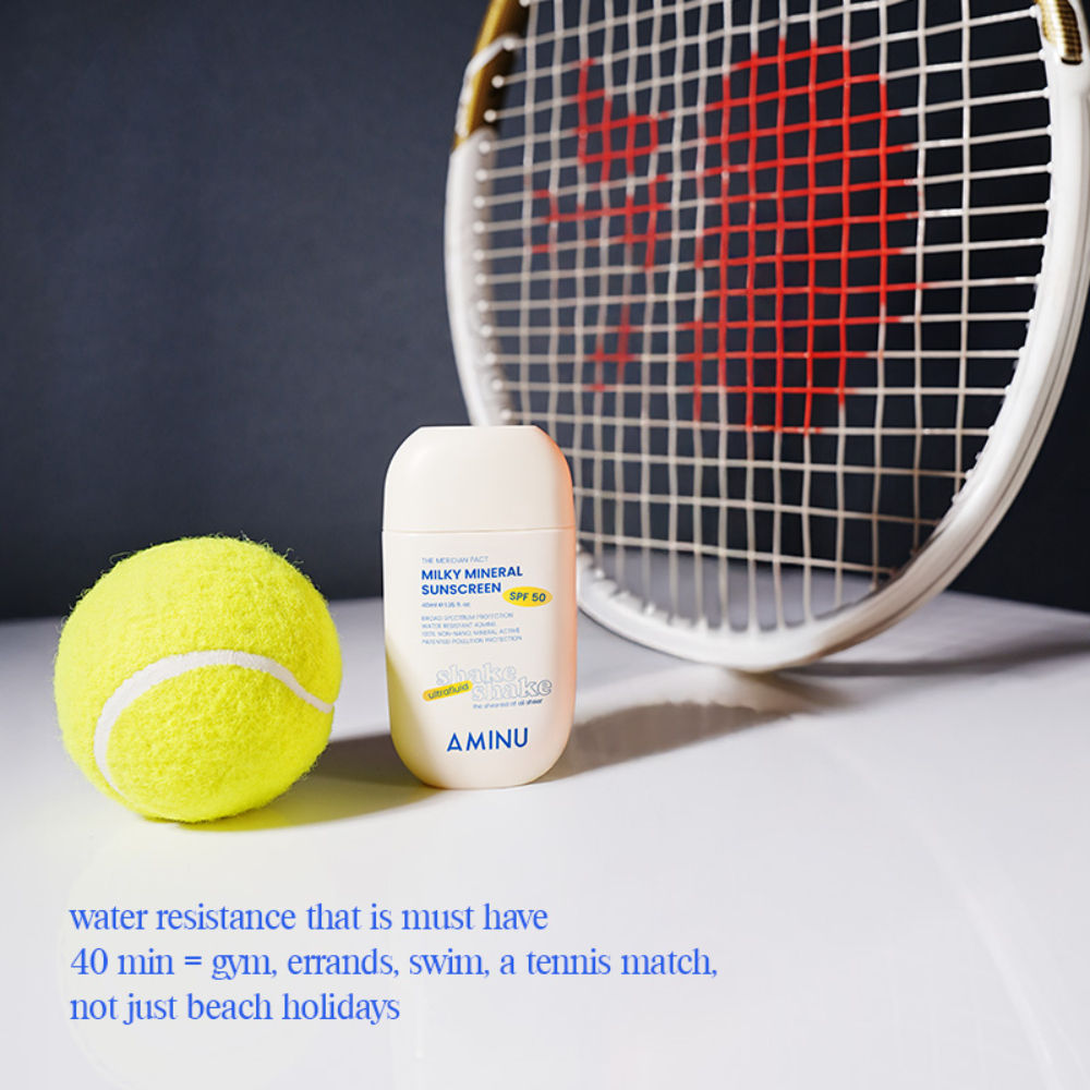 Milky Mineral Sunscreen SPF 50 PA++++, Zinc Oxide, No White Cast, Ultra-Fluid, Water Resistant