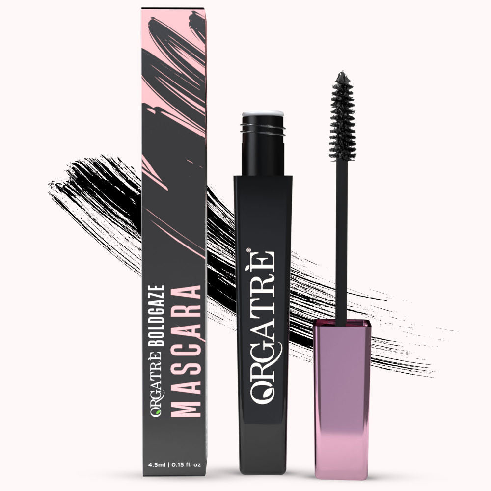 Boldgaze Waterproof Mascara for High Volume, Smudge-Proof & Highly Pigmented Very Black