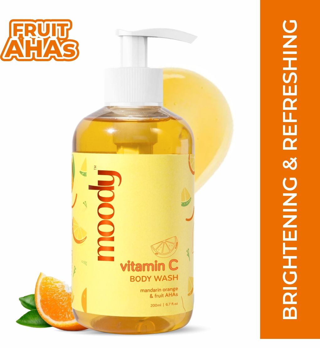 Vitamin C Body Wash With Fruit AHA's Grapefruit for Brighter Cleansed Skin Sulphate Free