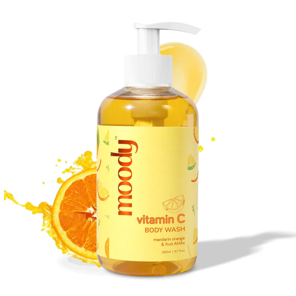 Vitamin C Body Wash With Fruit AHA's Grapefruit for Brighter Cleansed Skin Sulphate Free