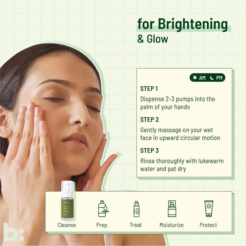 Ever Glow Vitamin C Foaming Face Wash With AHA & Arbutin For All Skin