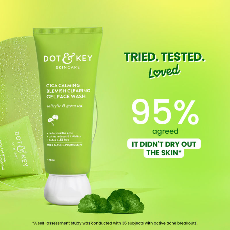 Cica Salicylic & Green Tea Facewash For Acne Prone Skin, Cleanses Pores & Excess Oil