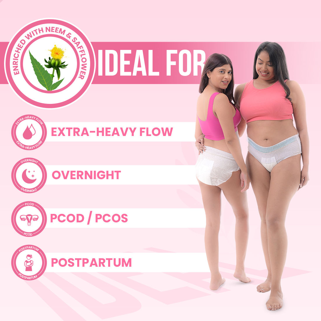 Disposable Overnight Period Panties for Heavy Flow, L-XL Panty