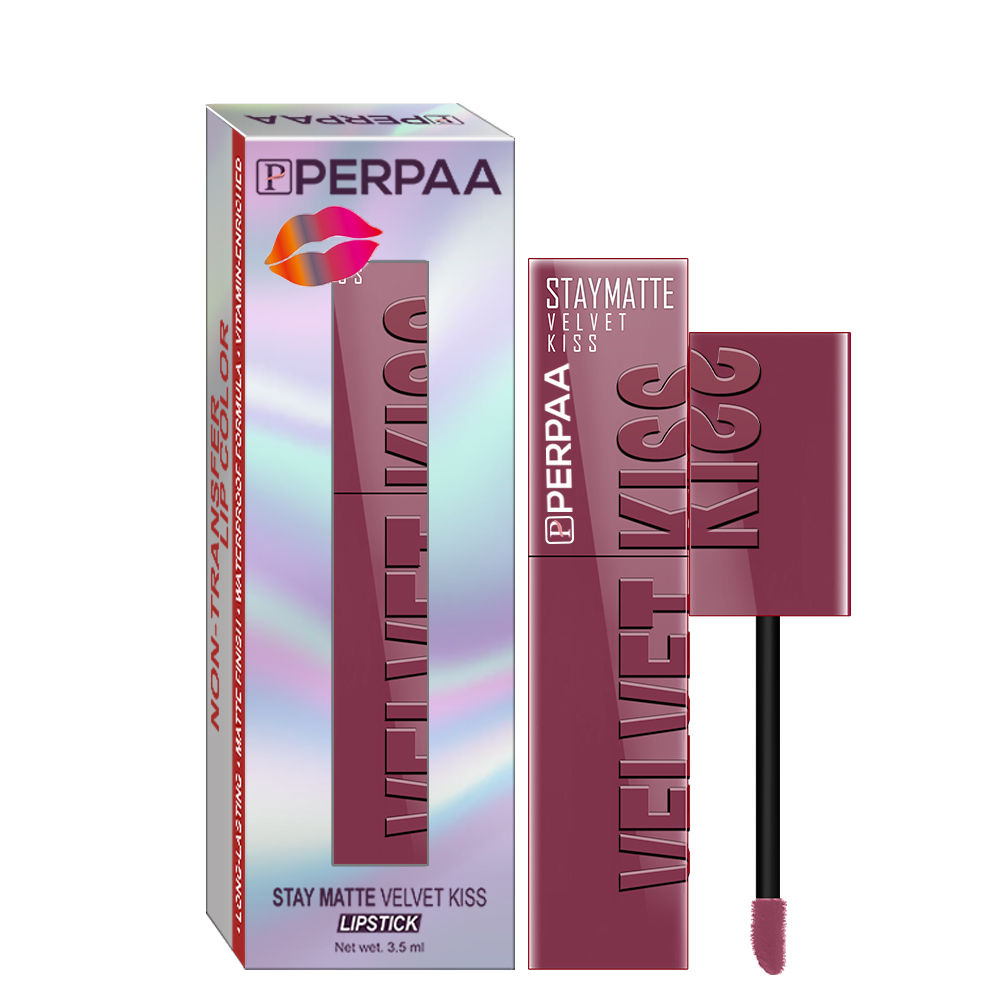 Velvet Kiss Matte Waterproof Liquid Lipstick - Light Mauve