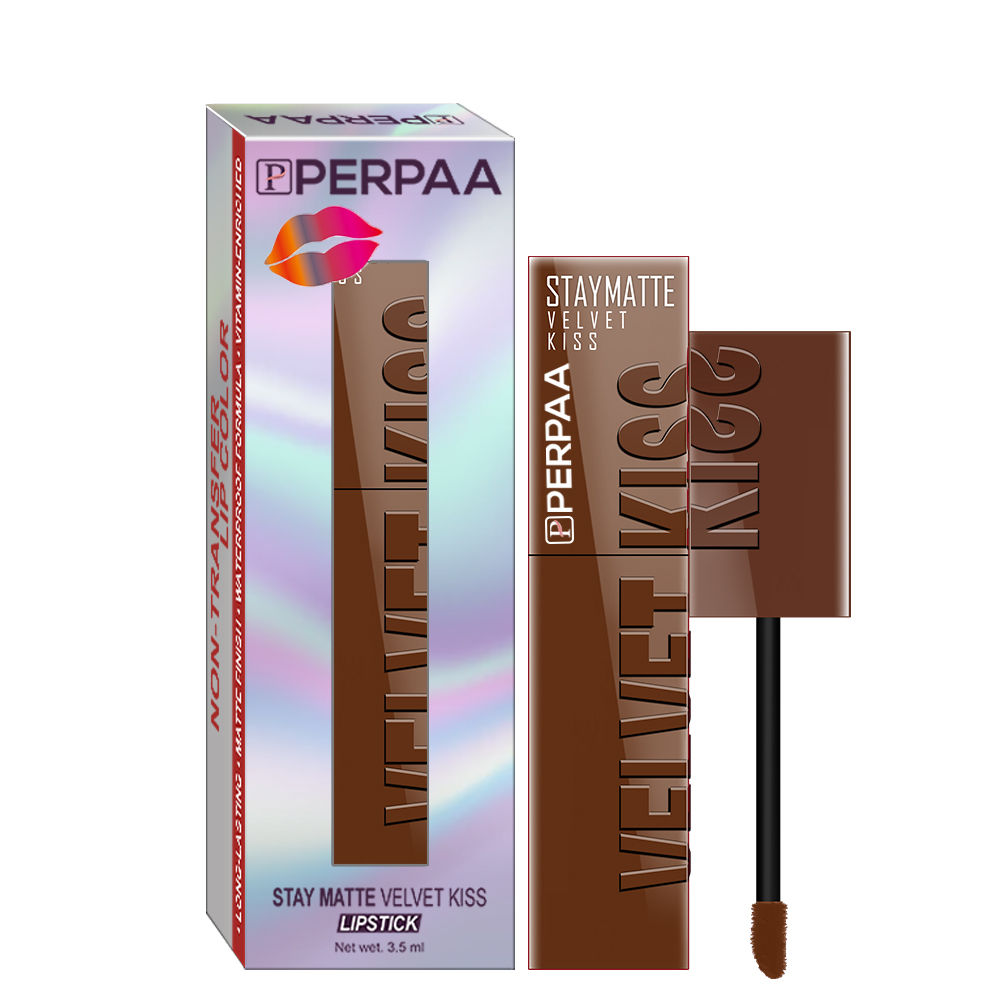 Velvet Kiss Matte Waterproof Liquid Lipstick - Chocolate Brown