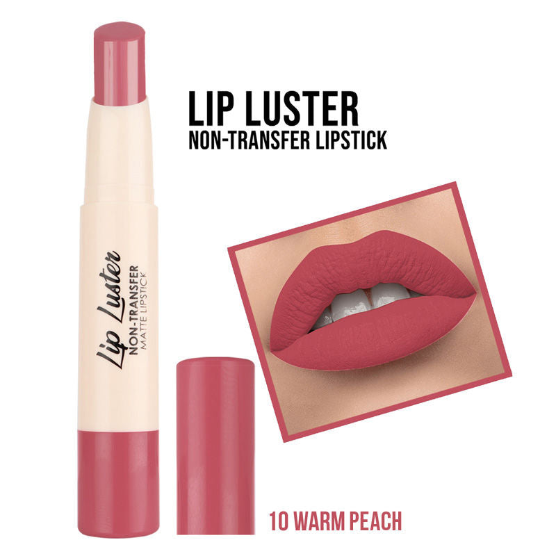 Lip Luster Non Transfer Matte Lipstick - Warm Peach 10