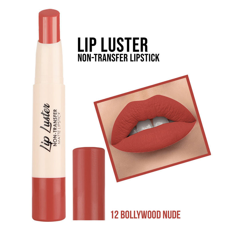 Lip Luster Non Transfer Matte Lipstick - Bollywood Nude 12