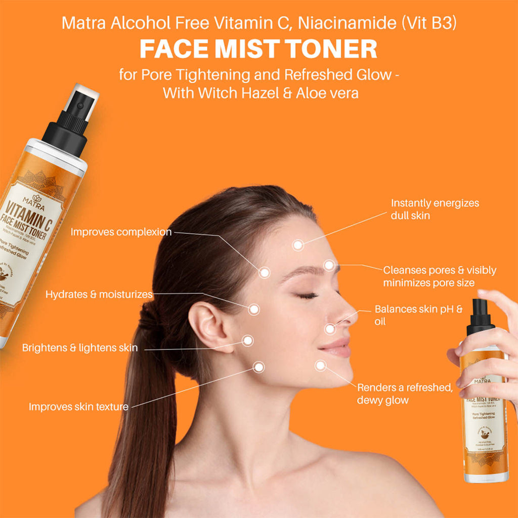 Vitamin C Face Mist Toner with Niacinamide (vit B3) Witch Hazel And Aloe Vera