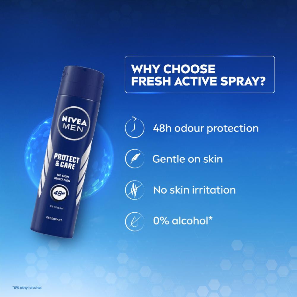 MEN Deodorant, Protect & Care, No Skin Irritation & 48h Freshness