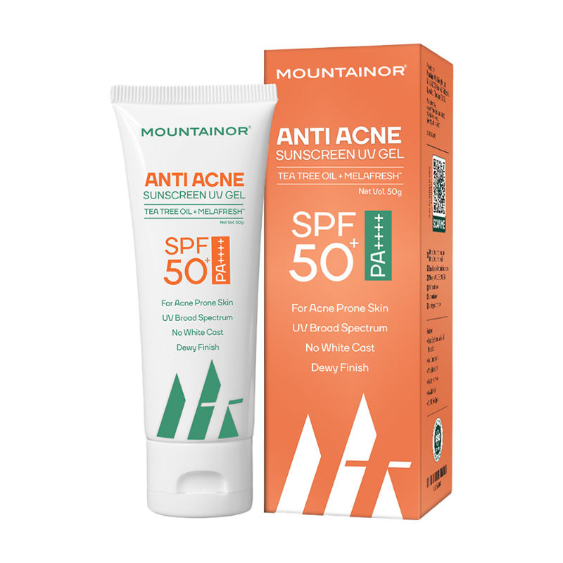 Sunscreen for Oily Skin, Anti Acne UV Face Gel SPF 50 PA++++ Glow, Matte & No White Cast