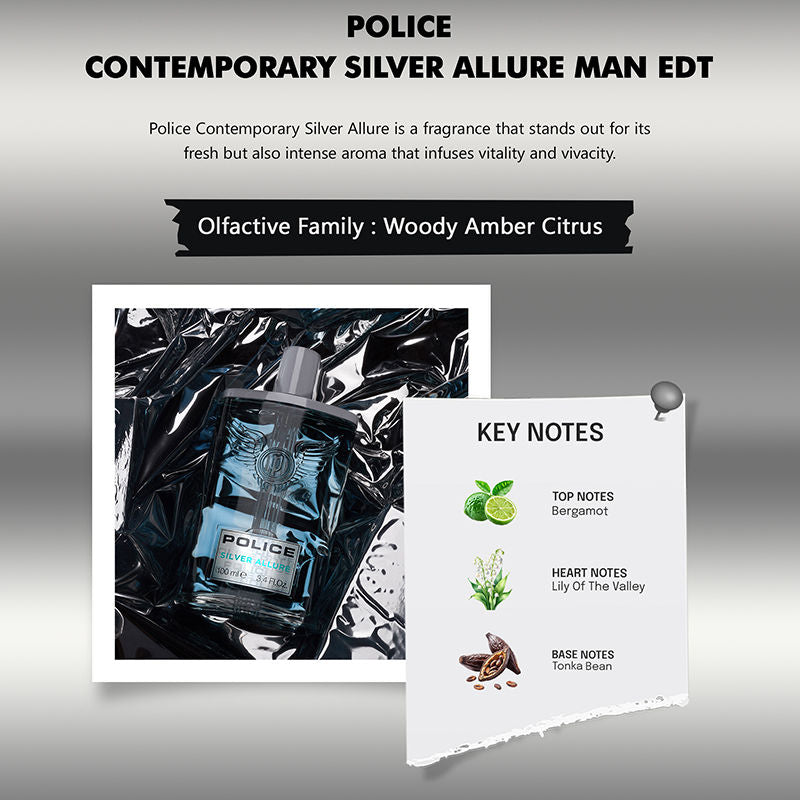 Contemporary Silver Allure Man Eau De Toilette