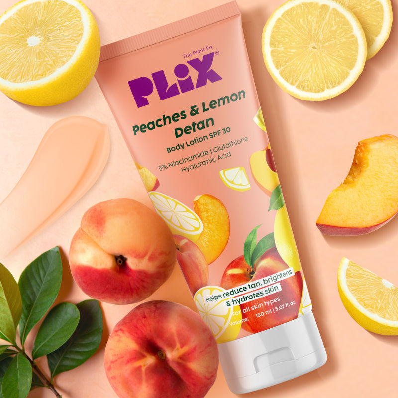 Peaches & Lemon Detan Body Lotion with SPF 30