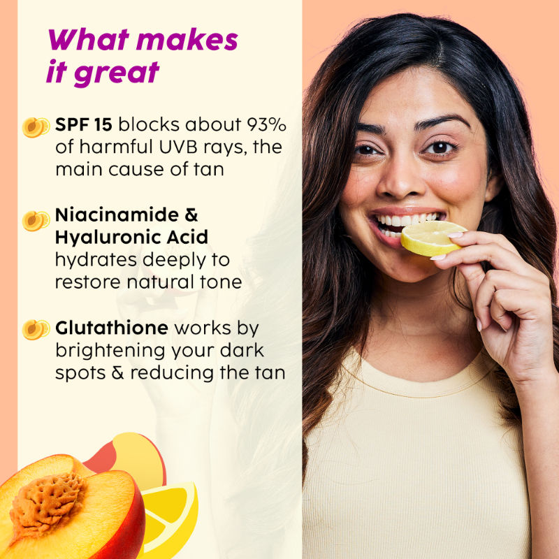 Peaches & Lemon Detan Body Lotion with SPF 30