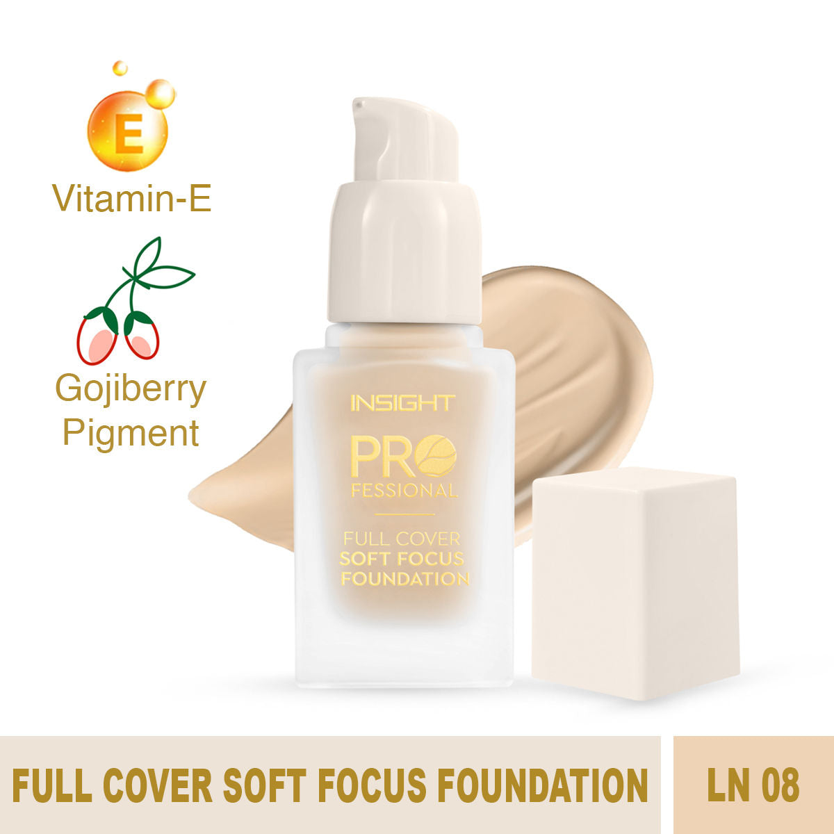 Insight Professional Full Cover Soft Focus Foundation - LN08