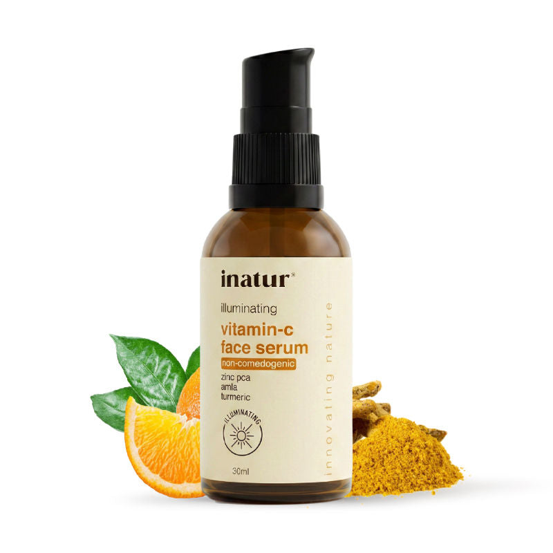 Vitamin-C Serum with Hyaluronic Acid, Amla & Turmeric, Lightweight Formula for Glowing Skin