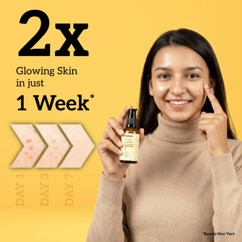 Vitamin-C Serum with Hyaluronic Acid, Amla & Turmeric, Lightweight Formula for Glowing Skin