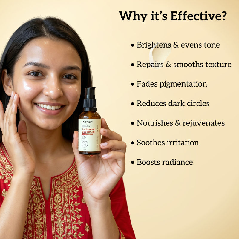 Kumkumadi Face Serum, Ayurvedic Glow, Repairs Skin & Enhances Radiance