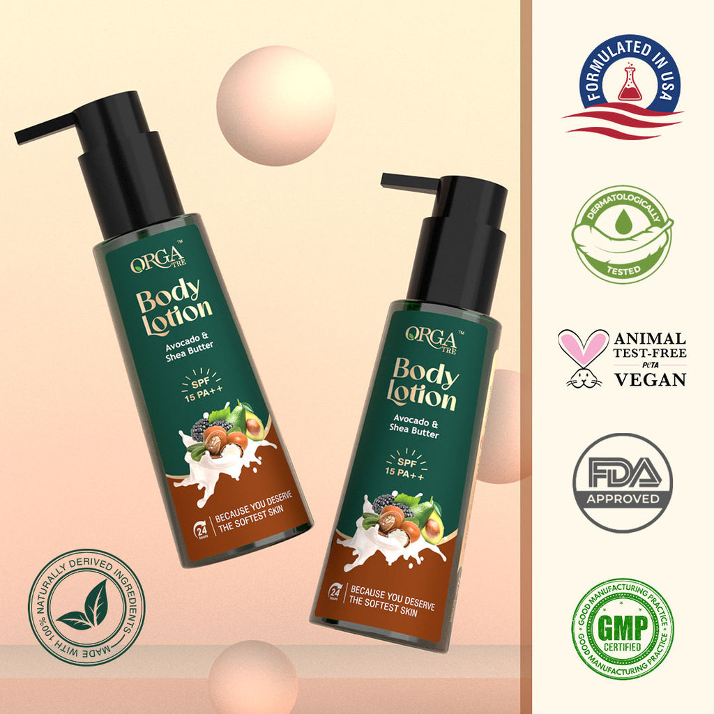 Body Lotion With Avocado & Shea Butter, Spf 15 Pa++ – Moisturizes Dry Skin