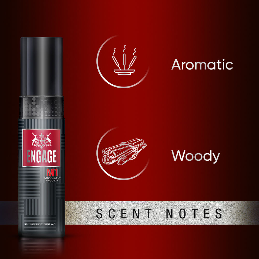 M1 Perfume Spray For Men, Citrus & Woody, Skin Friendly, Long-Lasting