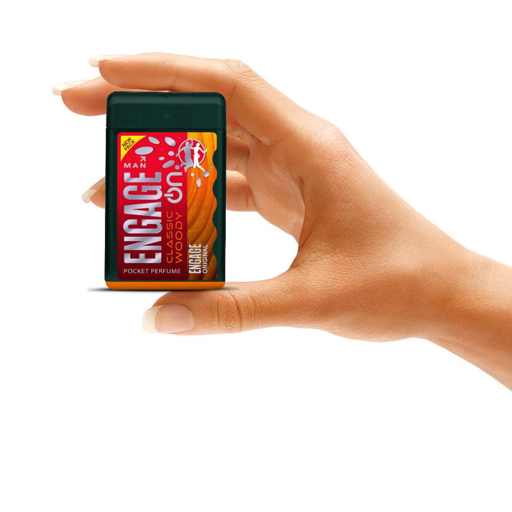 On Classic Woody Pocket Perfume For Men, Citrus & Spicy, Skin Friendly, Long-Lasting