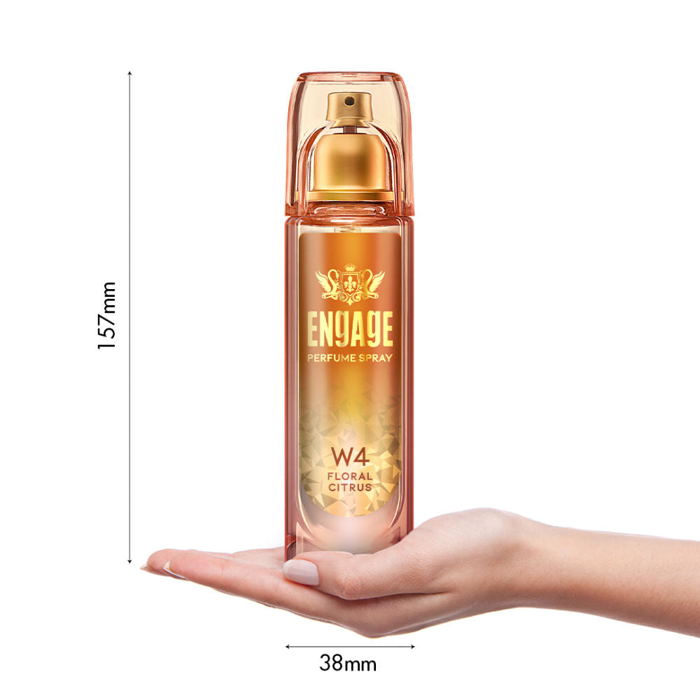 W4 Perfume Spray For Women, Fruity & Floral, Skin Friendly, Long-Lasting