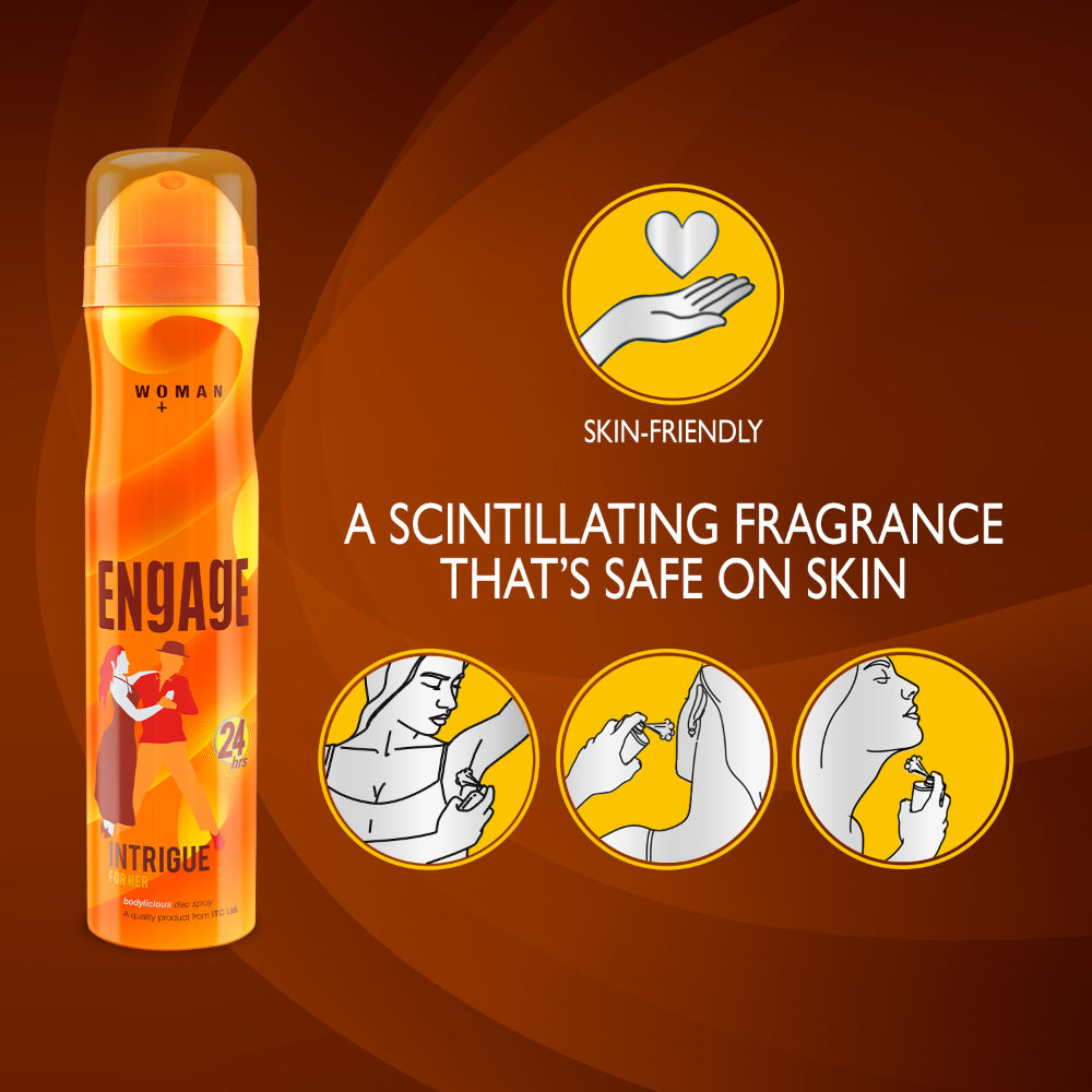 Intrigue Deodorant for Women, Sweet & Sophisticated, Skin-Friendly, Long-Lasting