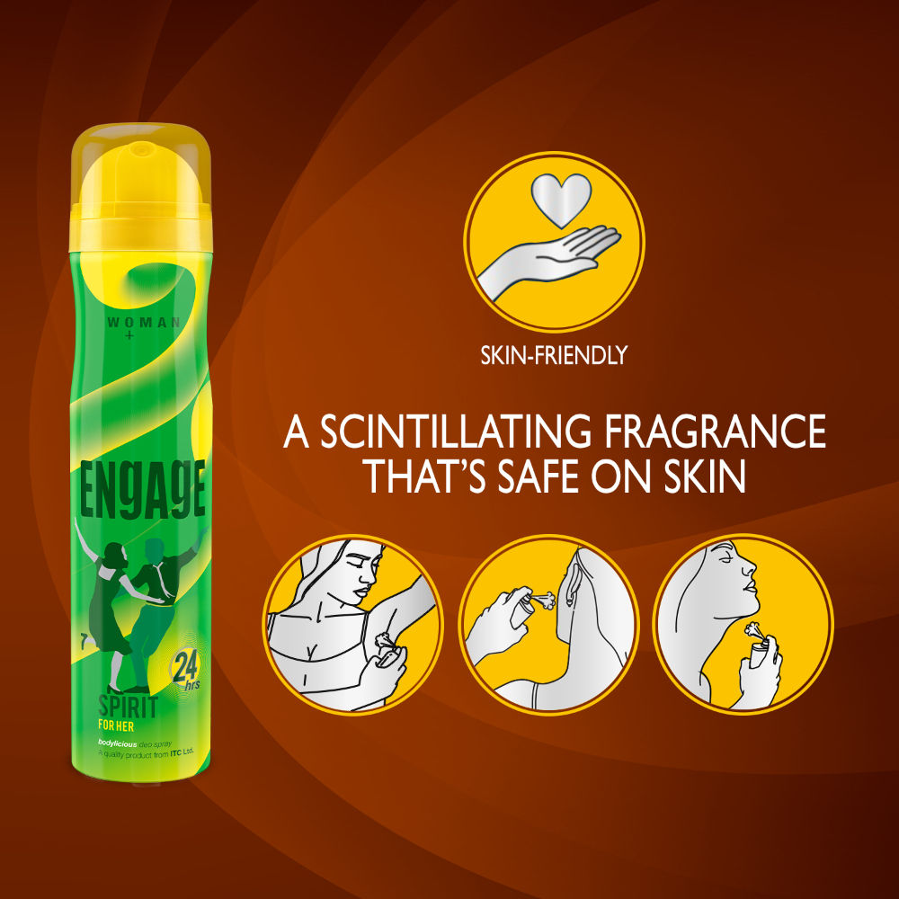 Spirit Deodorant for Women, Cheerful & Jolly, Skin-Friendly, Long-Lasting