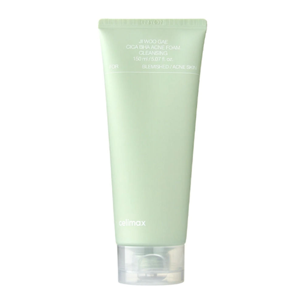 Ji Woo Gae Cica BHA Acne Foam Cleanser, Exfoliates, Clears Acne & Calms Skin