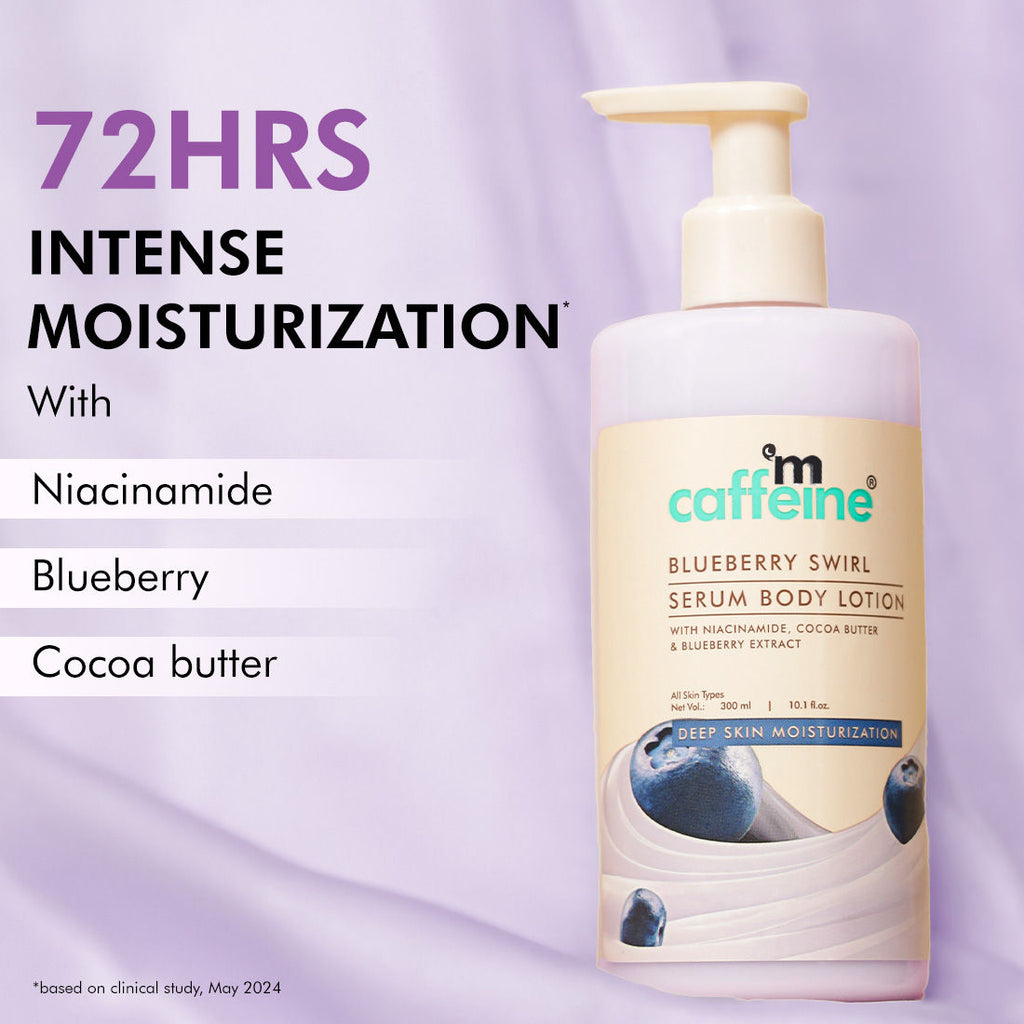 Blueberry Swirl Serum Body Lotion 72 hrs Deep Moisturization With Niacinamide