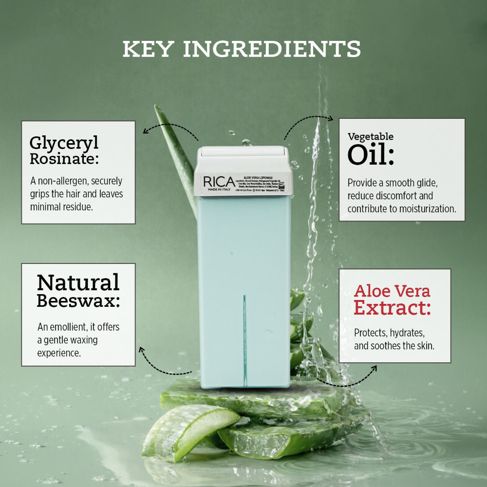 Aloevera Liposoluable Wax Refill For Sensitive Skin With Glyceryl Rosinate & Natural Beeswax