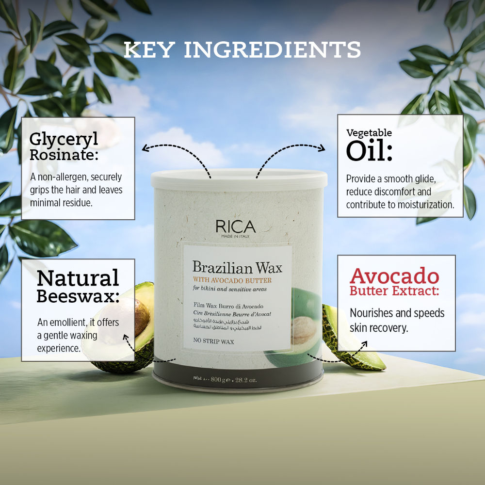 Brazilian Stripless Wax For Sensitive Skin With Glyceryl Rosinate & Natural Beeswax