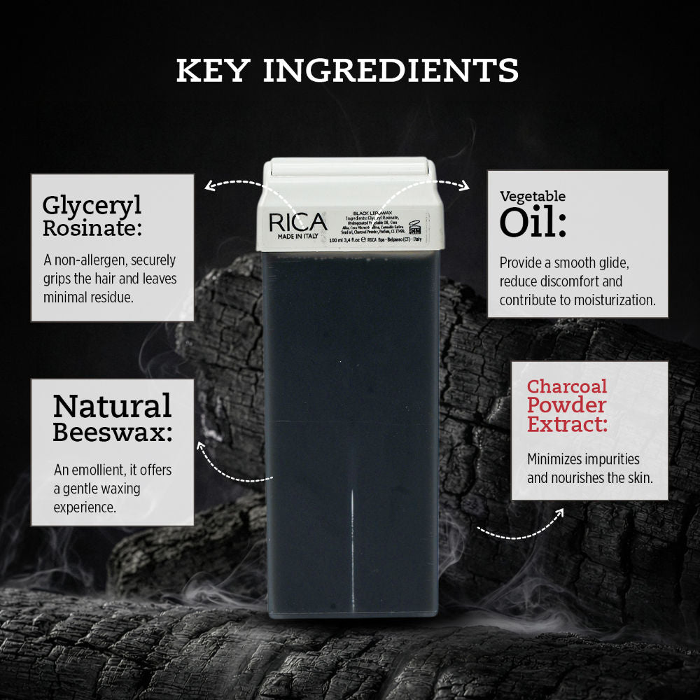 Black Liposoluable Wax Refill For All Skin Type With Glyceryl Rosinate & Natural Beeswax