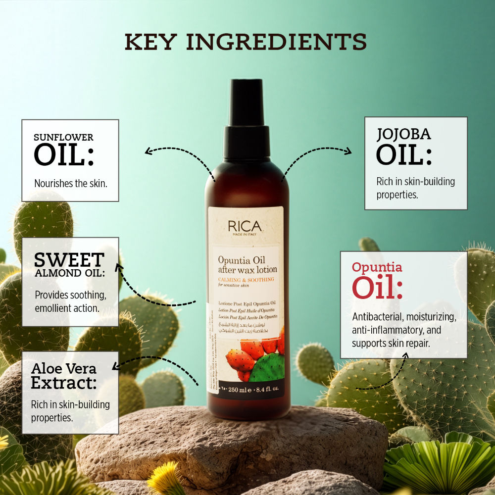 Opuntia Oil After Wax Lotion For Sensitive Skin With Sun Flower Oil, Jojoba Oil & Vitamin E