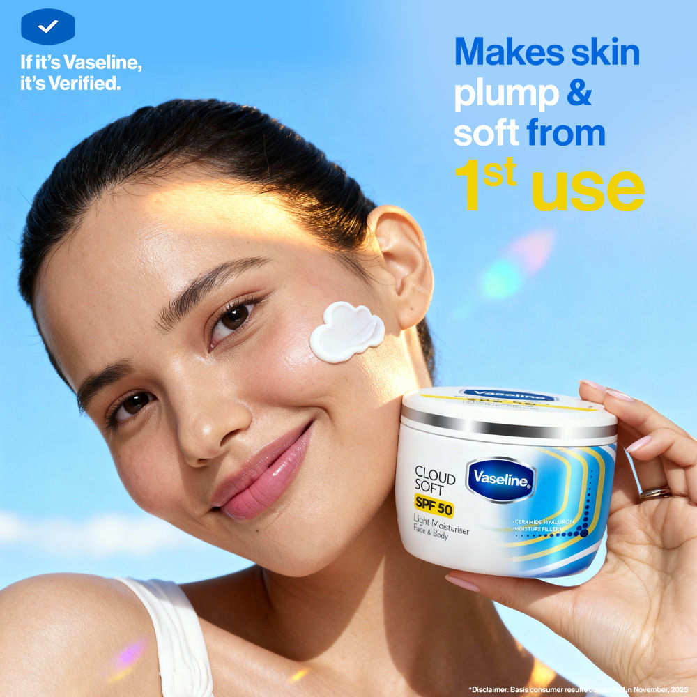 Cloud Soft SPF 50 Light Moisturiser with Ceramides & Hyaluron for Non-Sticky Hydration